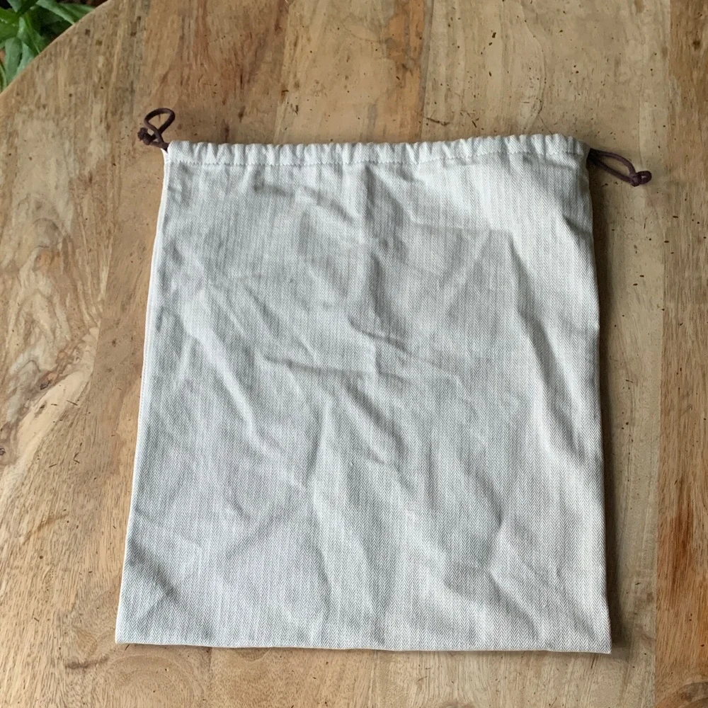Hermes White and Purple Dust Bag